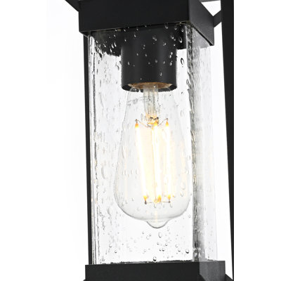 Luminaire suspendu d'extérieur noir Moneta 7 pouces