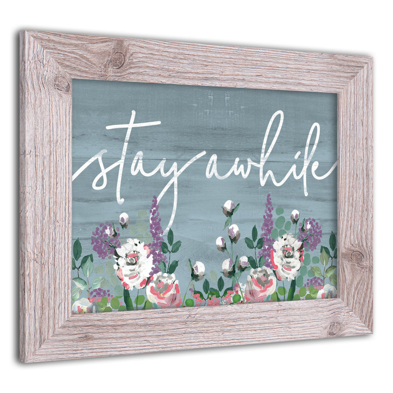 «Stay A Time», reproduction encadrée, H 11 po x l 14 po x P 0,75 po