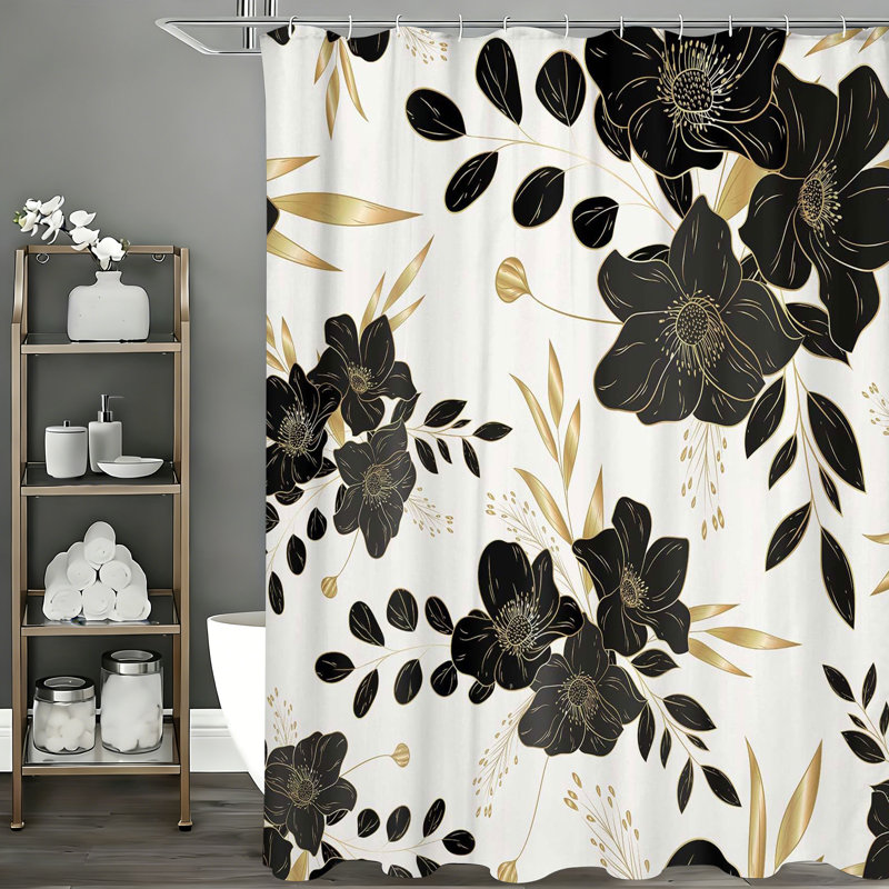 Shower Curtains with Hooks Included