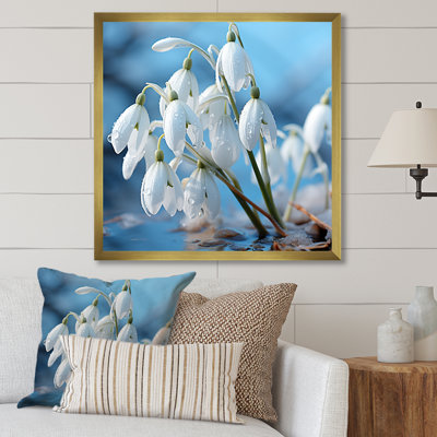 «Frost Snowdrop Flower Photo I», reproduction d'art sur toile