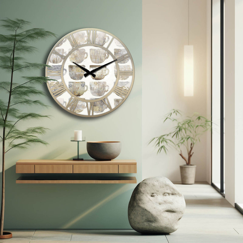 Elegant Decorative Wall Clock, 19.7 inches Diameter | 100% MDF, Thickness: 0.2 inches | Stylish Minimalist Design for Home & Office Decor | Perfect for Living Room, Bedroom, and Kitchen Spaces
