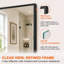 Cozy l 24 po x H 30 po. Miroir de salle de bain mural avec cadre noir mat-943716797-943716798