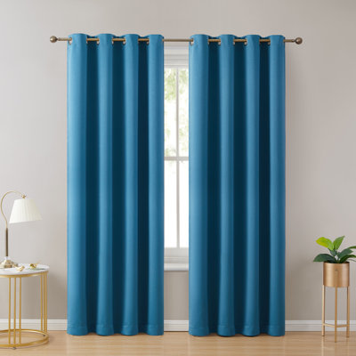 Solid Max 100% Blackout Thermal Grommet Curtain Panels