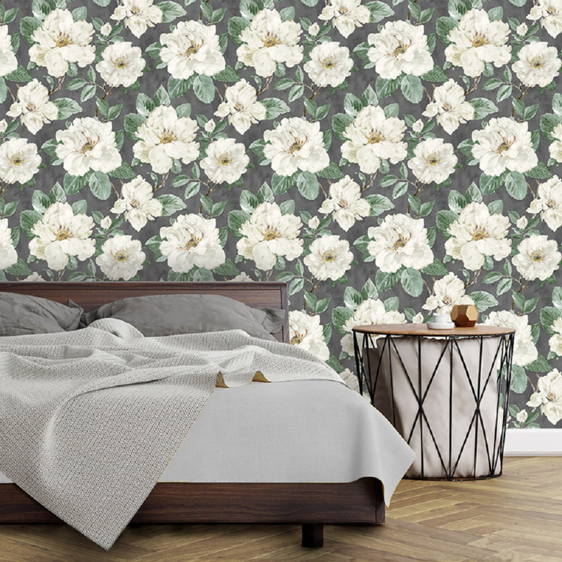 Mariela 10m x 69cm Matte Wallpaper Roll, Dark Grey