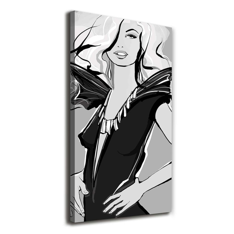 Fashion Illustration - Wrapped Canvas Print