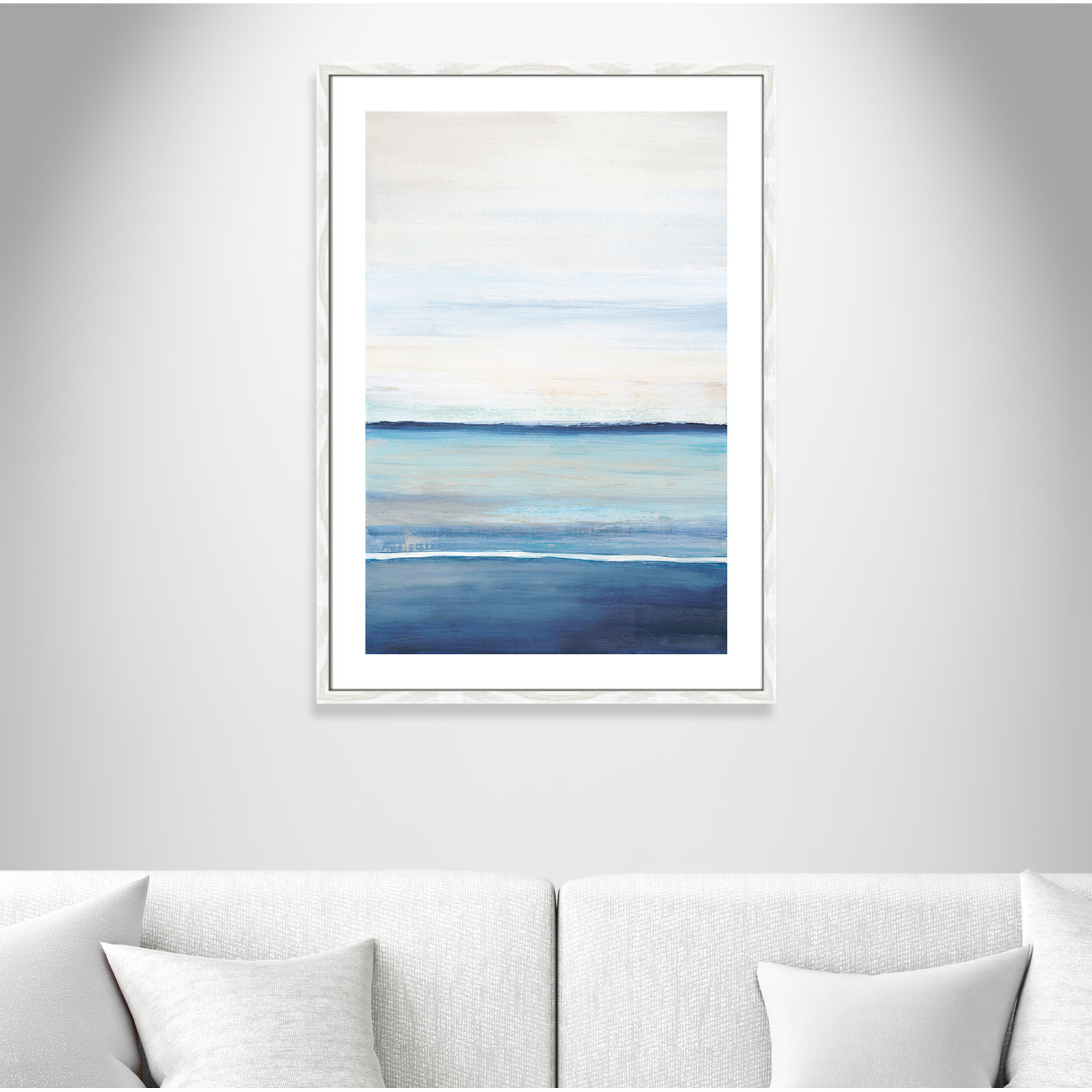 Emmit "Distant Whispers" Print by Filippo Ioco, 35.5" H x 25.5" W x 0.75" D, White Wood Framed Paper