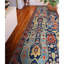 Hand-Knotted High-Quality Navy, Blue, and Red Runner