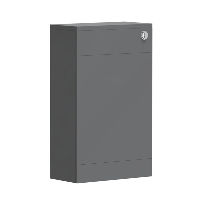 Latorya Freestanding Back To Wall Toilet Unit with Concealed Cistern, Gloss Grey