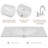 36" Single Bathroom Vanity Top With White Basin, 3-Faucet Holes, Ceramic, Bathroom Vanity