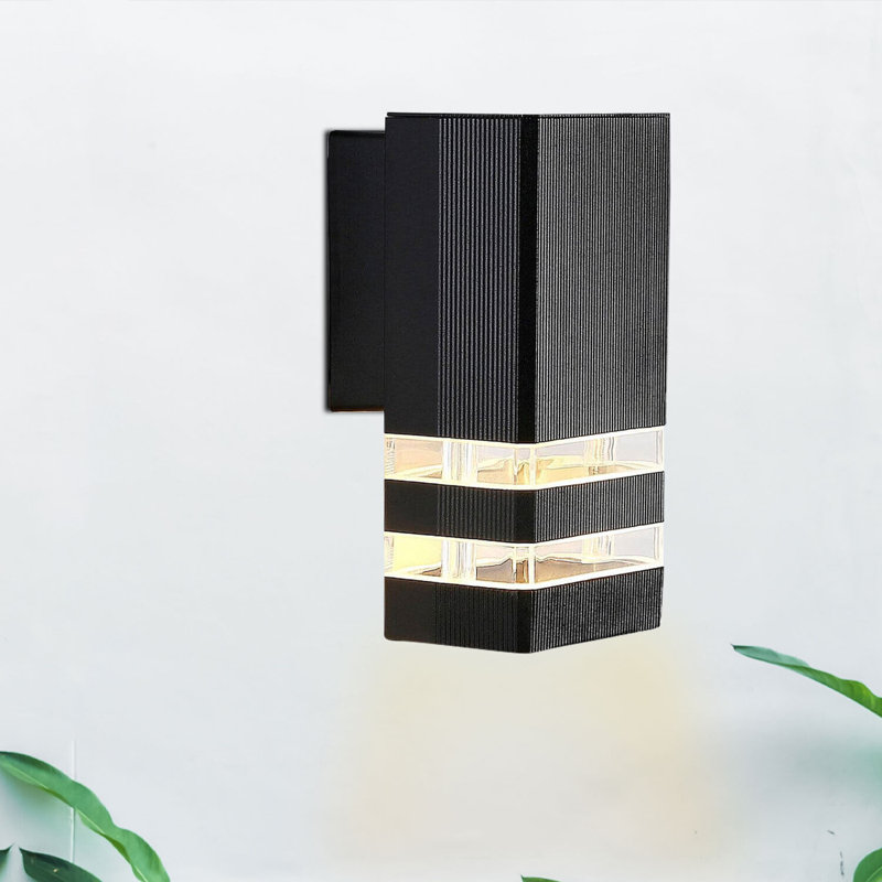 Avtej Black 20cm H Outdoor Flush Mount, Yes