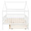 Lit double en bois avec lit gigogne simple, blanc-409699944-409699951