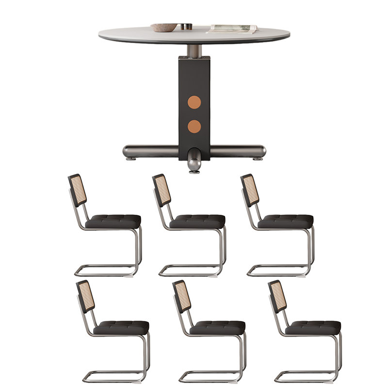 New Modern Rock Slab Dining Table Sets., 7