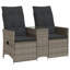 Canapé de jardin inclinable Vidaxl - gris-116119956-116119960