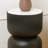Drum End Table with White Marble Top