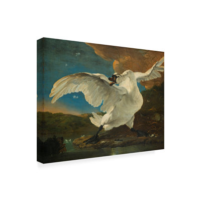 « The menacée Swan » par Jan Asselijn-reproduction sur toile tendue