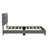 1Pc Platform Bed Velvet Upholstered Adjustable Height Headboard Button Tufted Solid Wood Bedroom Furniture-427770103