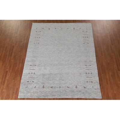 Animals Wool Gabbeh Oriental Area Rug 8x10