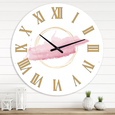 Zen Circle With Pink Cloud - Modern wall clock