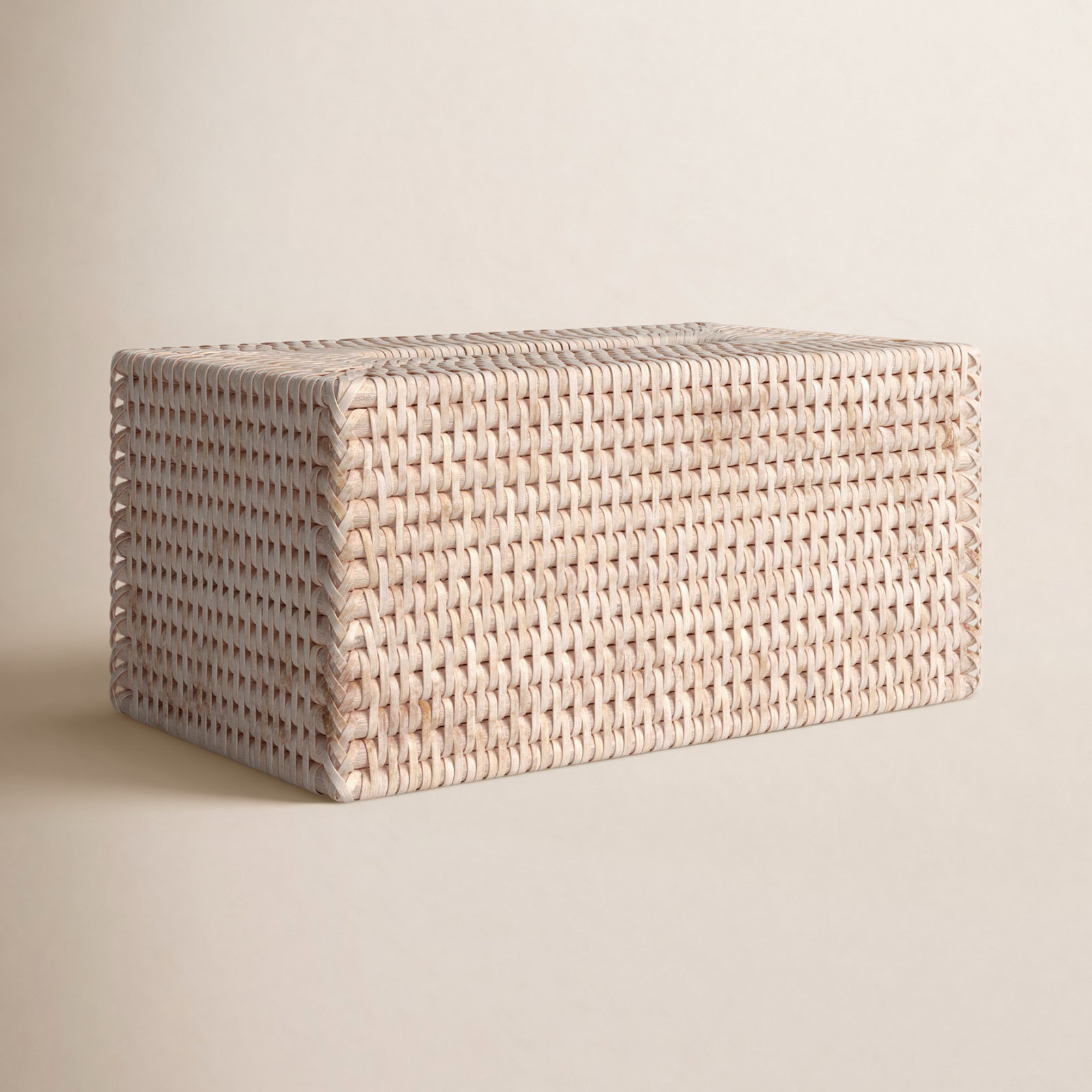 Bathroom Storage Container, White Wash