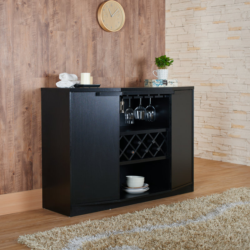 130cm Wine Bar, Black