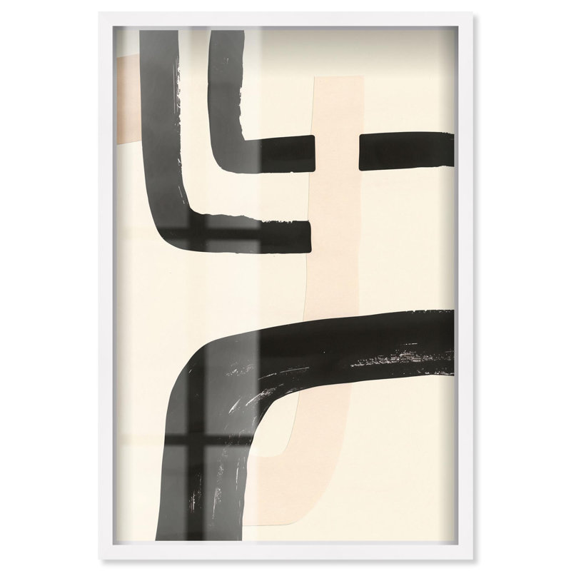 Décoration murale moderne Contempogeo II Shadowbox Print par Art Remedy, H 25 po x l 17 po, Blanc