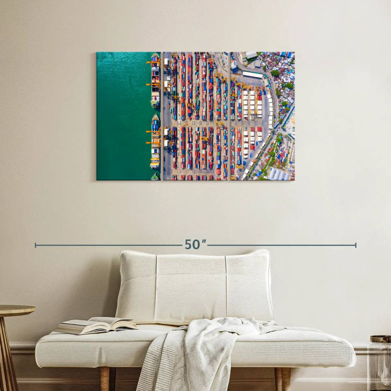 Mehar Container Port, 24" H x 38" W