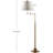Swivel Swing Arm Floor Lamp With Led Bulb, 60-Inch Adjustable Standing Light For Living Room, Bedroom, And Home Office