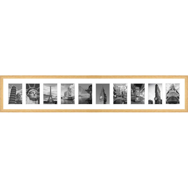 Lasheila Wood Picture Frame with Mat, Natural Brown