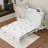 Convertible Storage Cabinet To Full-Size Bed – White, 4-Door Design