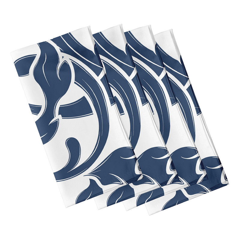 Selina Polyester Abstract Square Napkin, Blue