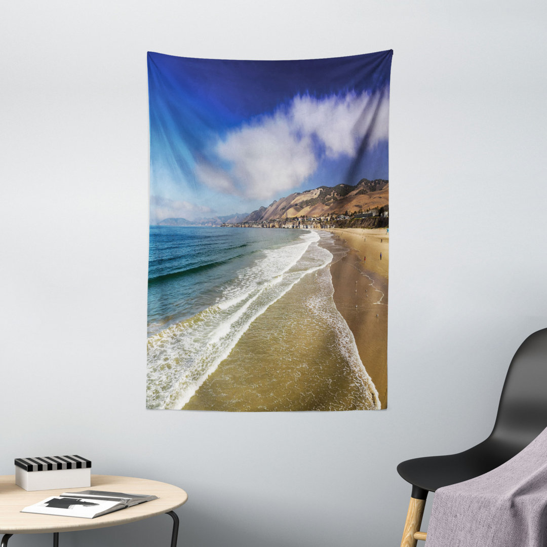 Wandbehang Pazifikküste Strand Panoramafoto mit Himmel und Meer Kalifornien