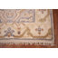 Tapis de couloir indien All-Over ivoire et beige Oushak 3 x 10