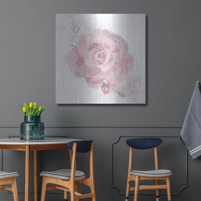 «Cottage Rose» par Bluebird Barn, art mural en métal, H 36 po x l 36 po