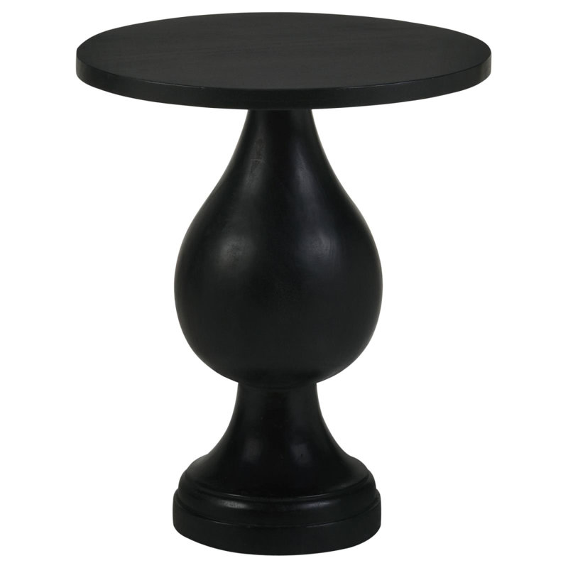 Table d'appoint piédestal noir, Noir