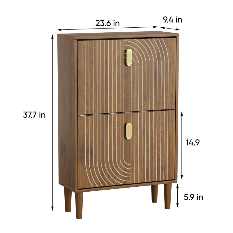 20 Pair Shoe Storage Cabinet, 95.76cm H x 59.94cm W x 23.88cm D