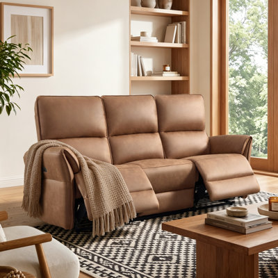 Canapé inclinable électrique de 78,7 po de largeur, moderne, multifonctionnel et confortable avec ports USB et ports Type-C, canapé inclinable à 3 places