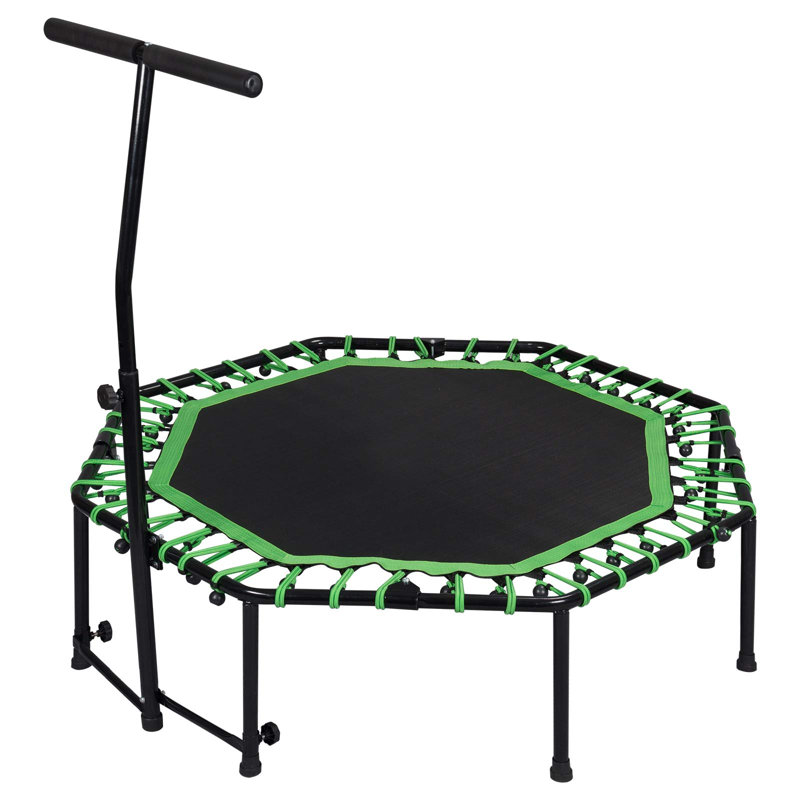 Ringwood Freeport Park 127cm Octagon Fitness Trampoline with Handlebar, Green