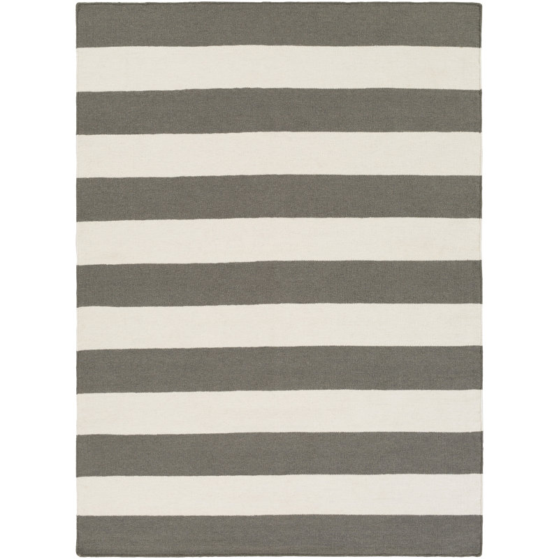 Stonebridge Handmade Flatweave Wool Gray/Light Gray Rug, Runner 2' x 8'