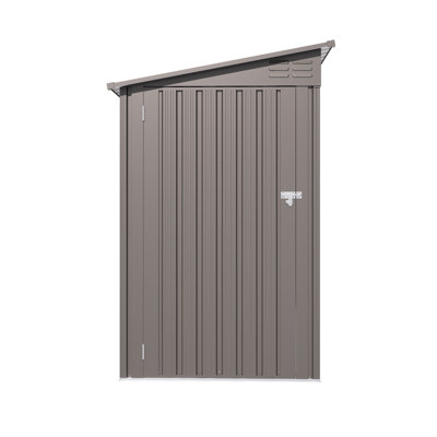 4ft X 9ft Outdoor Metal Storage Shed Garden Tool House With Sloping Roof