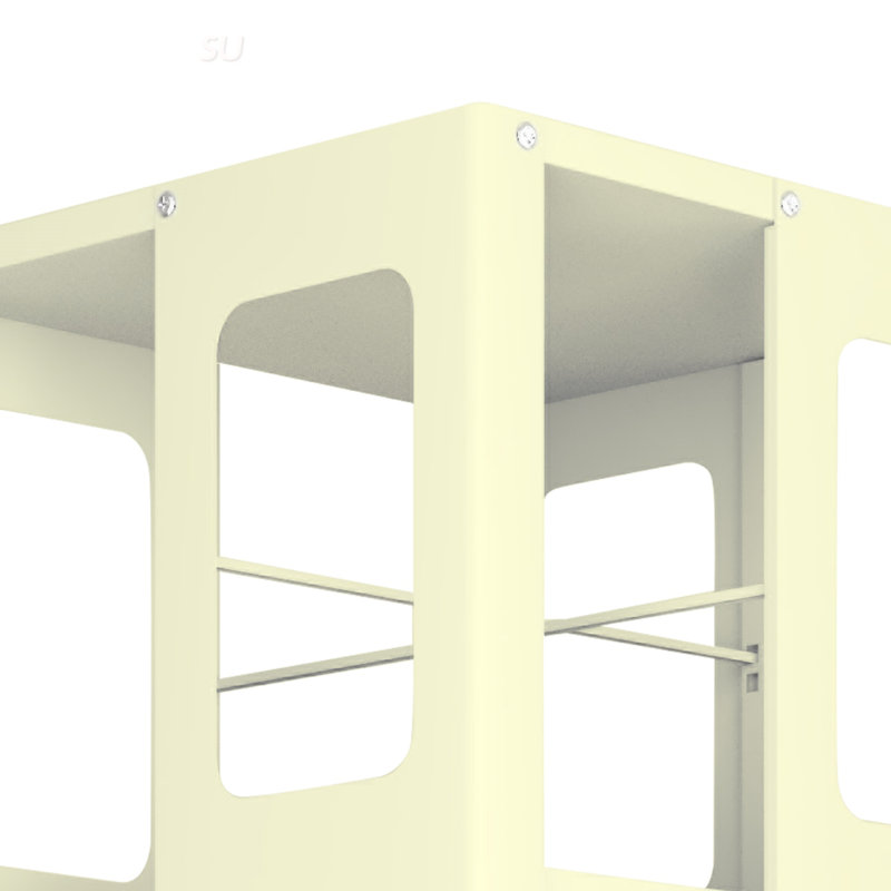 4-Tier All-Steel Rotating Bookshelf With 360° Wheels, Large Size Sturdy & Spacious Book Rack, Easy Assembly, Yellow