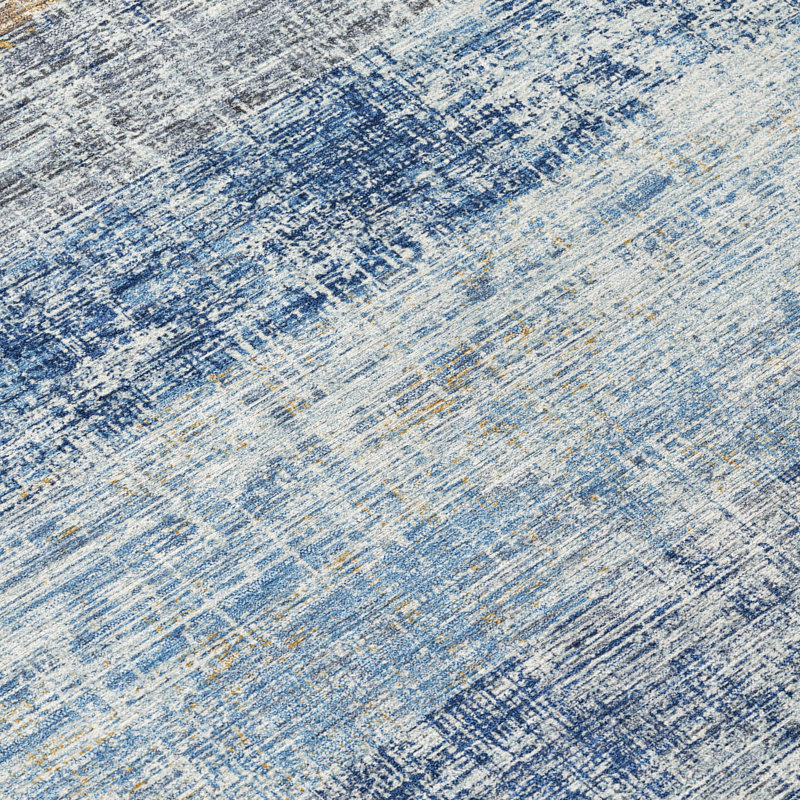 Machine Washable Indoor/Outdoor Kesler ACN2388 Stripes Rug, Rectangle 1'8" x 2'6"