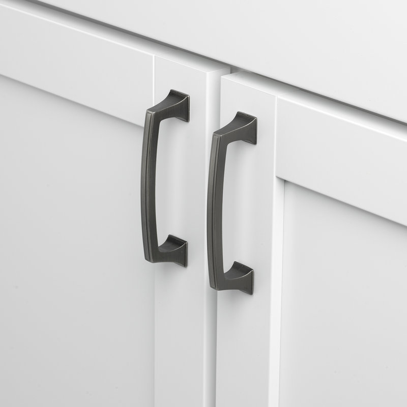 Deco Center to Center Arch Pull, Satin Pewter, 3"