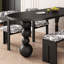 Table de salle à manger noire durable en bois de frêne-760189428