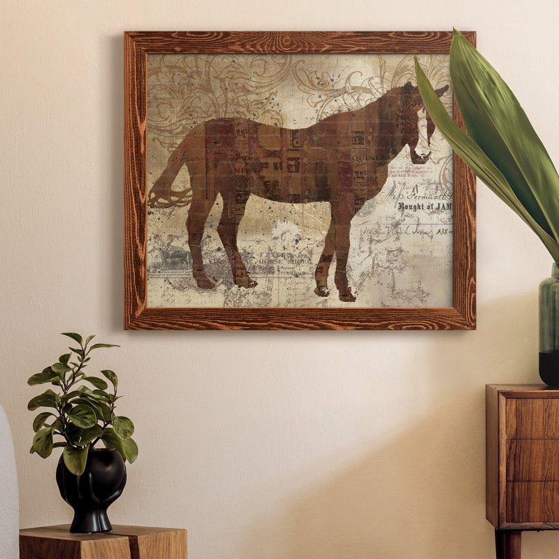 Cheval occidental I - cadre photo, impression sur toile, H 24 po x l 18 po x P 1,5 po, Érable