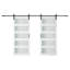 Portes de grange coulissantes doubles 76 po x 84 po en verre trempé givré avec quincaillerie d'installation -94393771