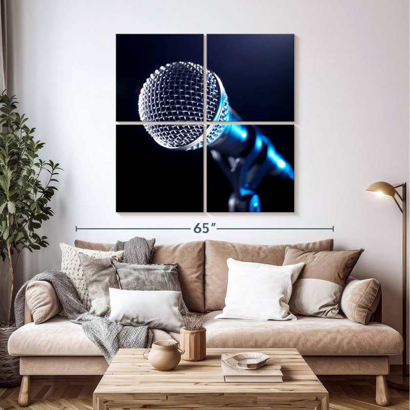Abarca Microphone On A Stand, 32" H x 32" W