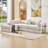 Modular Corduroy 3-Seat Sofa L Shaped Couch With Foldable Doublelayered Seat Cushion For Apartment-Compression Sofa In Box-1934665258