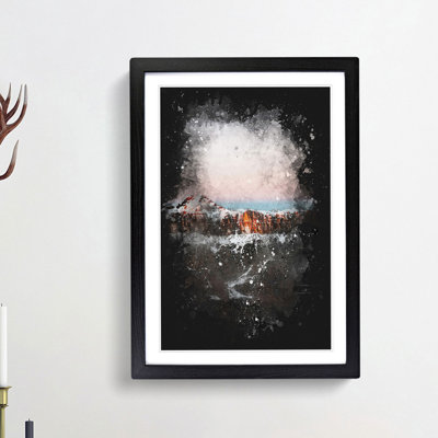 Pink Capped Mountains in Italy - Picture Frame Graphic Art Print