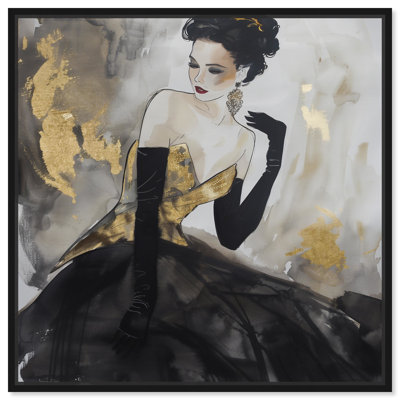 Steeped In Golden Glam Fashion Wall Art by Art Remedy