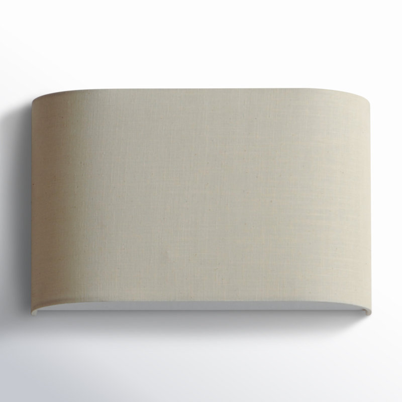 Tosha Steel LED Flush Mounted Sconce, Oatmeal Linen